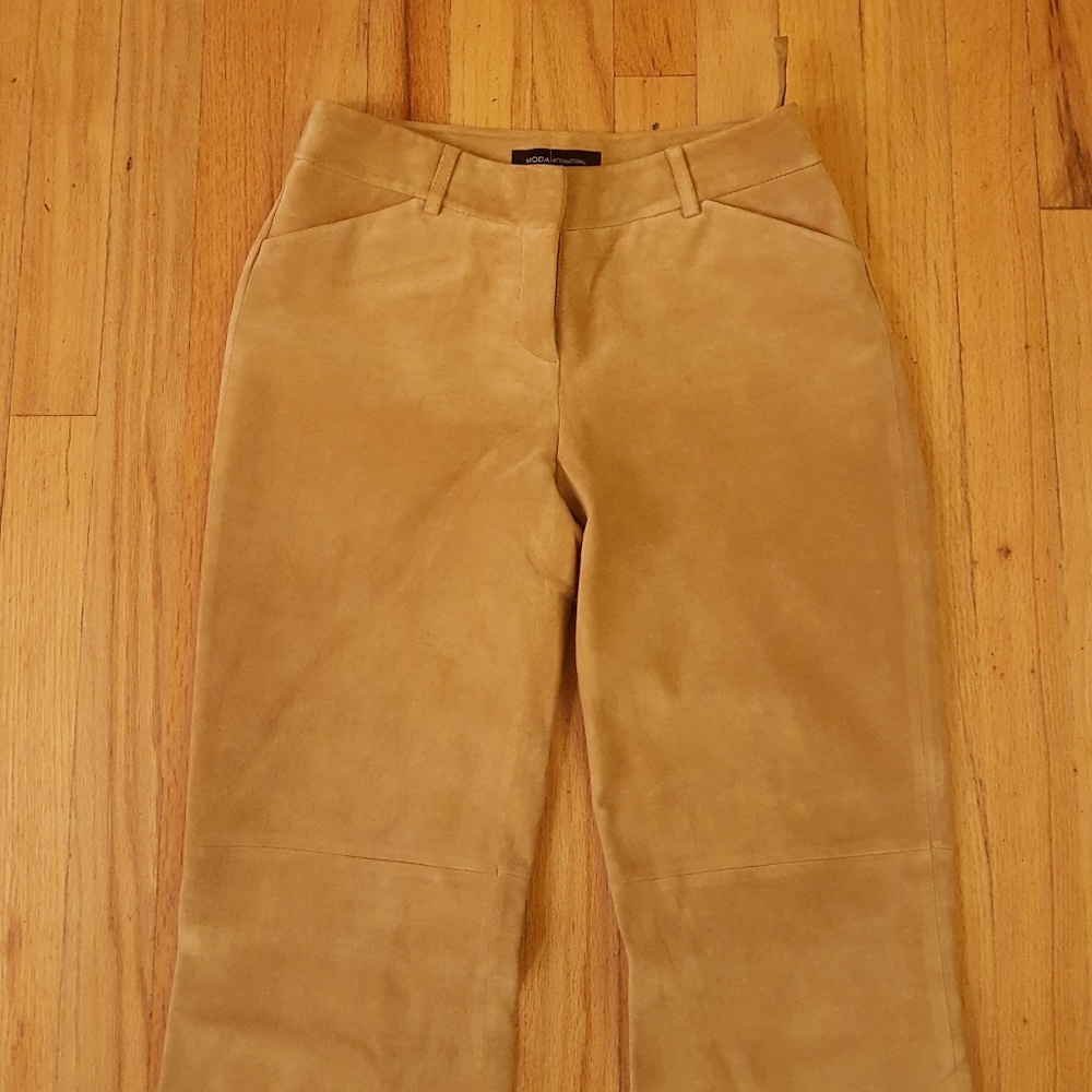 Moda International Tan Suede Pants